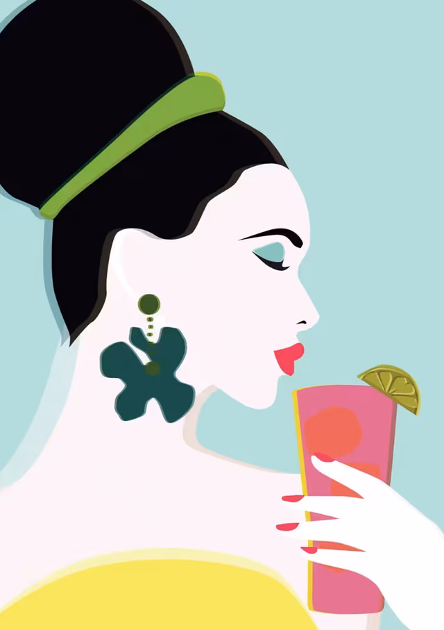 Summer Cocktail (2018, 30 × 40 cm) — Mojca Krajnc