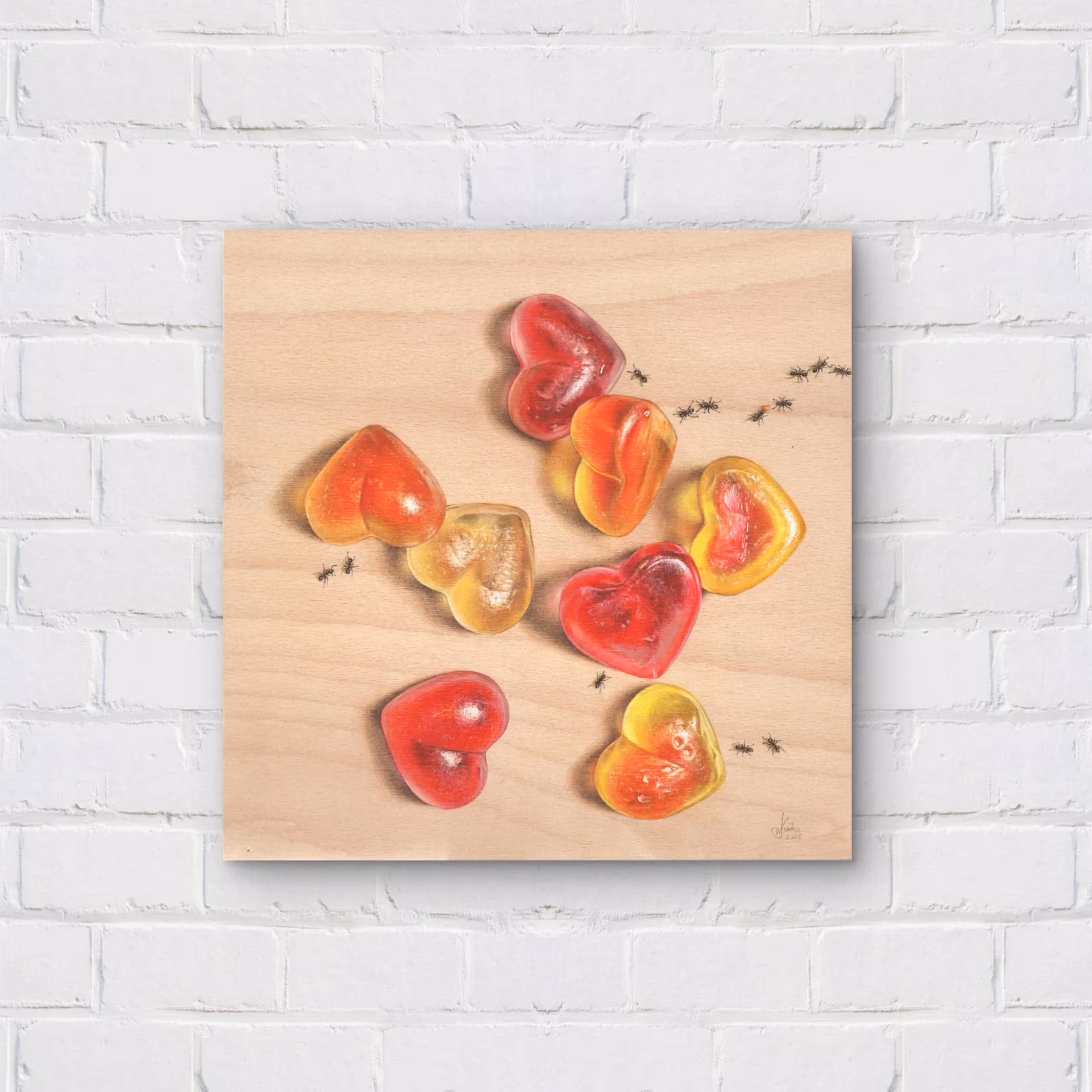 Herzen aus Zucker